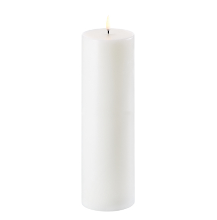 (B) UYUNI Pillar LED Candle - Nordic White - 7,8 x 25 CM