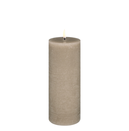 (B) UYUNI LED pillar candle, Sandstone, Rustic, 7,8x20 cm