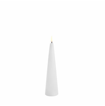 LED cone candle, Nordic white, 5,8x21,5 cm