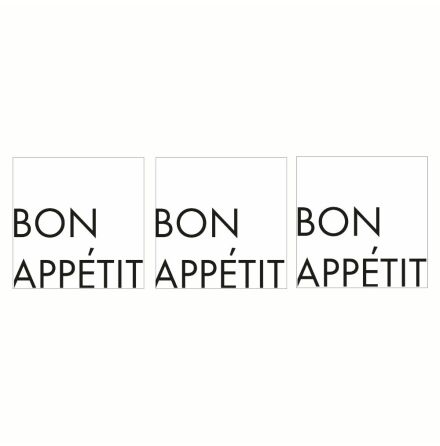 Bon Appetit Servett 33x33 cm Vit/Svart 3 st 20-pack