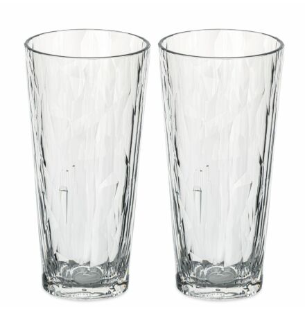 Club No. 19 Drinkglas Plast 250 ml Crystal Clear 2-pack