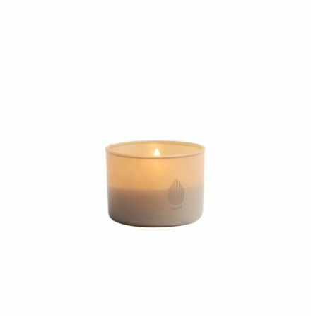 Glass Candle, Beige, 8,2x6 cm
