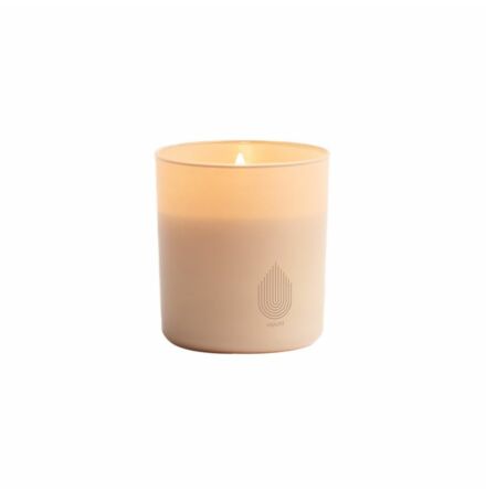 Glass Candle, Beige, 9,2x10,2 cm