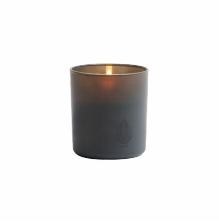 Glass Candle, Grey, 9,2x10,2 cm