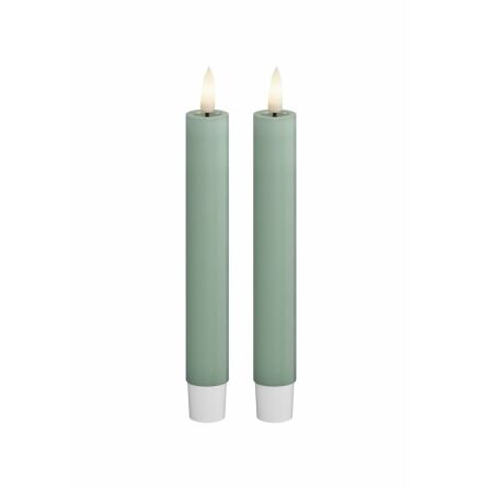 LED Kronljus 2,2x15 cm Sage Green 2-pack