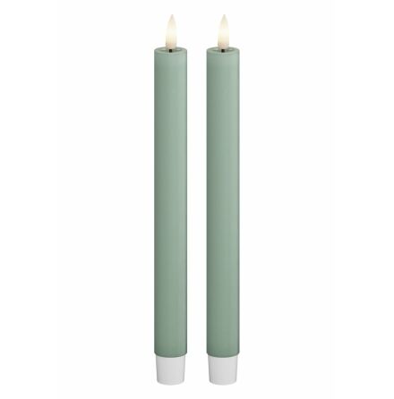 LED Kronljus 2,2x24 cm Sage Green 2-pack