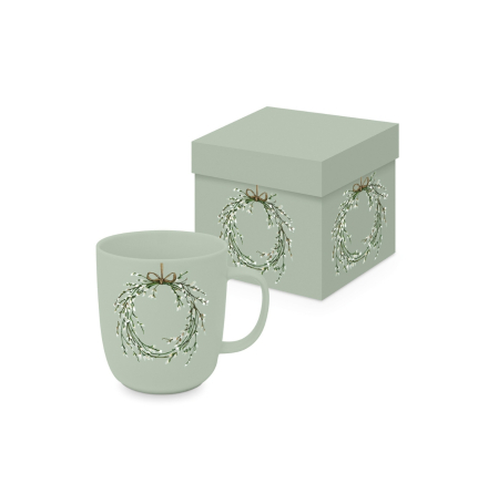 Springtime Wreath Mugg Matt 40 cl