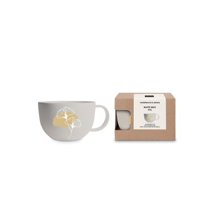 Golden Gingko Mugg Matt XXL Taupe 55 cl