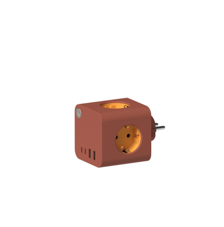 Ampie Grenuttag EU USB-A/USB-C Terracotta