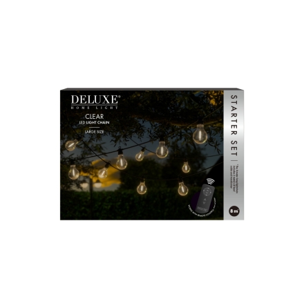 LED Ljusslinga Clear Starter Set Large 8 m