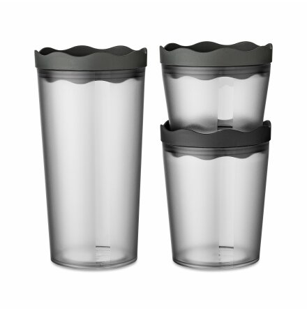 PRINCE SET OSLO 3-pack lufttta frvaringsburkar Mrkgr