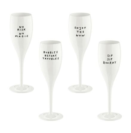 CHEERS No.1 SAY IT IN STYLE cotton white 4-pack