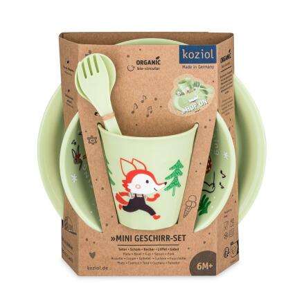 Plate + Bowl + Cup + Cutlery Set HOP ON AT HOME Set of 4