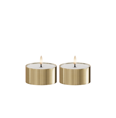 V�rmeljus Metall Utomhus Guld 8x4,3 cm 2-pack