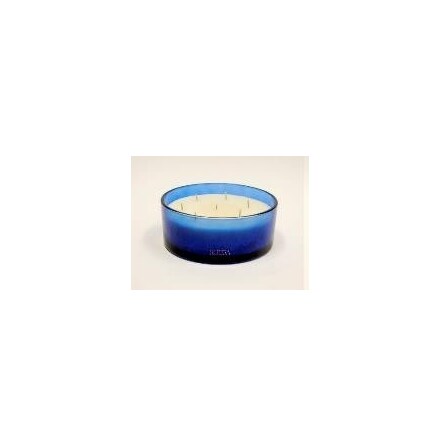 ICONS SCENTED BLUE JAR CANDLE 19X8CM - 7 WICKS  BERGAMOTTA WOOD