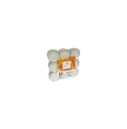 BASIC PACK 18 WHITE TEALIGHTS 16X38 MM