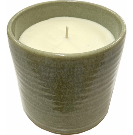 COSMOS TERRACOTTA GREEN POT VARNISH CANDLE 10X9CM SAGE & CORIANDER