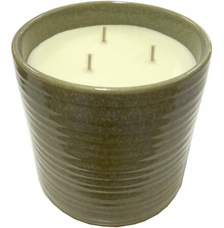 COSMOS TERRACOTTA GREEN POT VARNISH CANDLE 12X11CM SAGE & CORIANDER