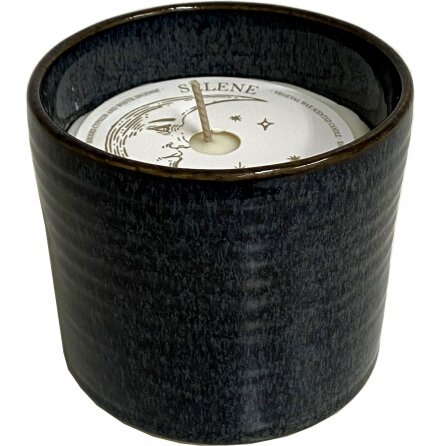 COSMOS TERRACOTTA POT VARNISH CANDLE 10X9CM DARK BLUE SELENE
