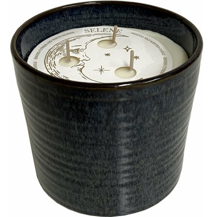 COSMOS TERRACOTTA POT VARNISH CANDLE 12X11CM DARK BLUE SELENE