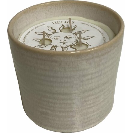 COSMOS TERRACOTTA POT VARNISH CANDLE 12X11CM WHITE HELIOS