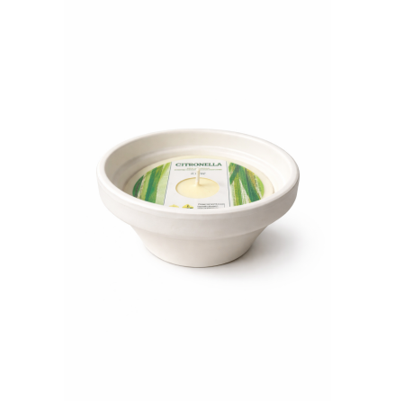 TERRACOTTA BOWL WHITE  55X120 MM CITRONELLA