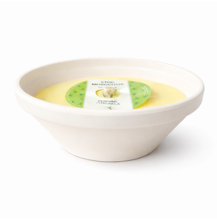 TERRACOTTA BOWL WHITE 75X220 MM  CITRONELLA