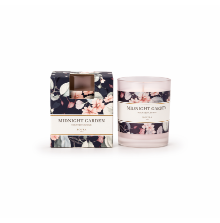 SPRING GLASS SCENTED CANDLE MIDNIGHT GARDEN BLACK ORCHID